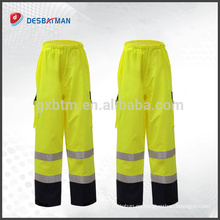 Pantalones de trabajo de la cinta reflectante de los pantalones de seguridad impermeables profesionales de alta calidad con 2 bolsillos